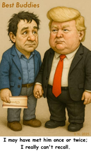 cartoon view of Epstein & Trump.