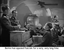 Outtake still image from movie 'Casablanca', 1943 with Bernie Sanders inserted among German soldiers.